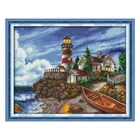 Морской Маяк 3 DMC Вышивка крестиком 11CT14CT DIY рукоделие Счетный набор крестиков для вышивки крестиком ремесло Домашний декор