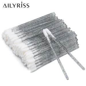 Imported 50Pcs/Lot Eyelash Extension Lifting Cleaner Mini Disposable Lip Brushes Glossy Crystal Makeup Applic