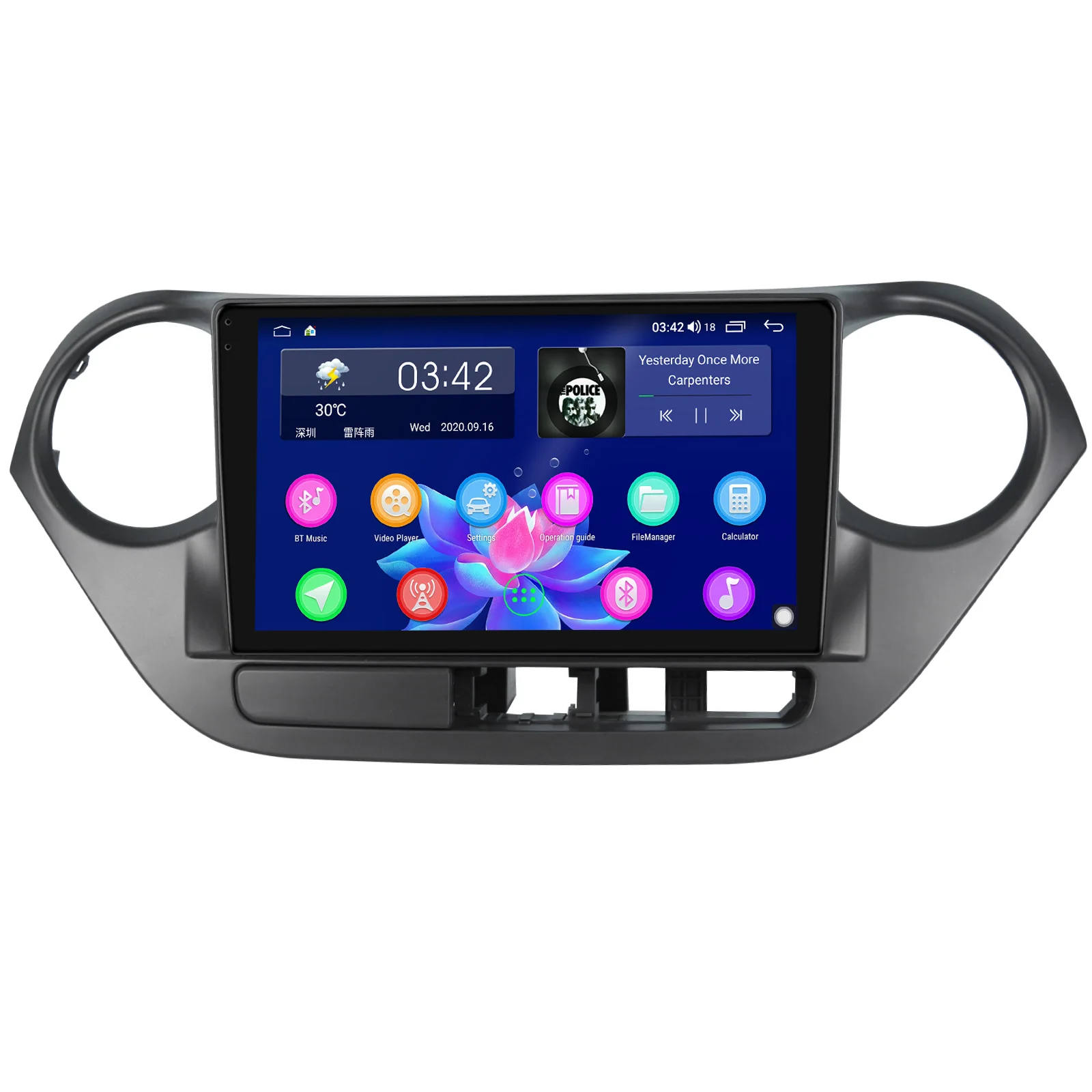 구매 9 인치 자동차 라디오 안 드 로이드 10 중앙 멀티미디어 플레이어 GPS 네비게이션 무선 Carplay 블루투스 4G 현대 I10 2014-2017