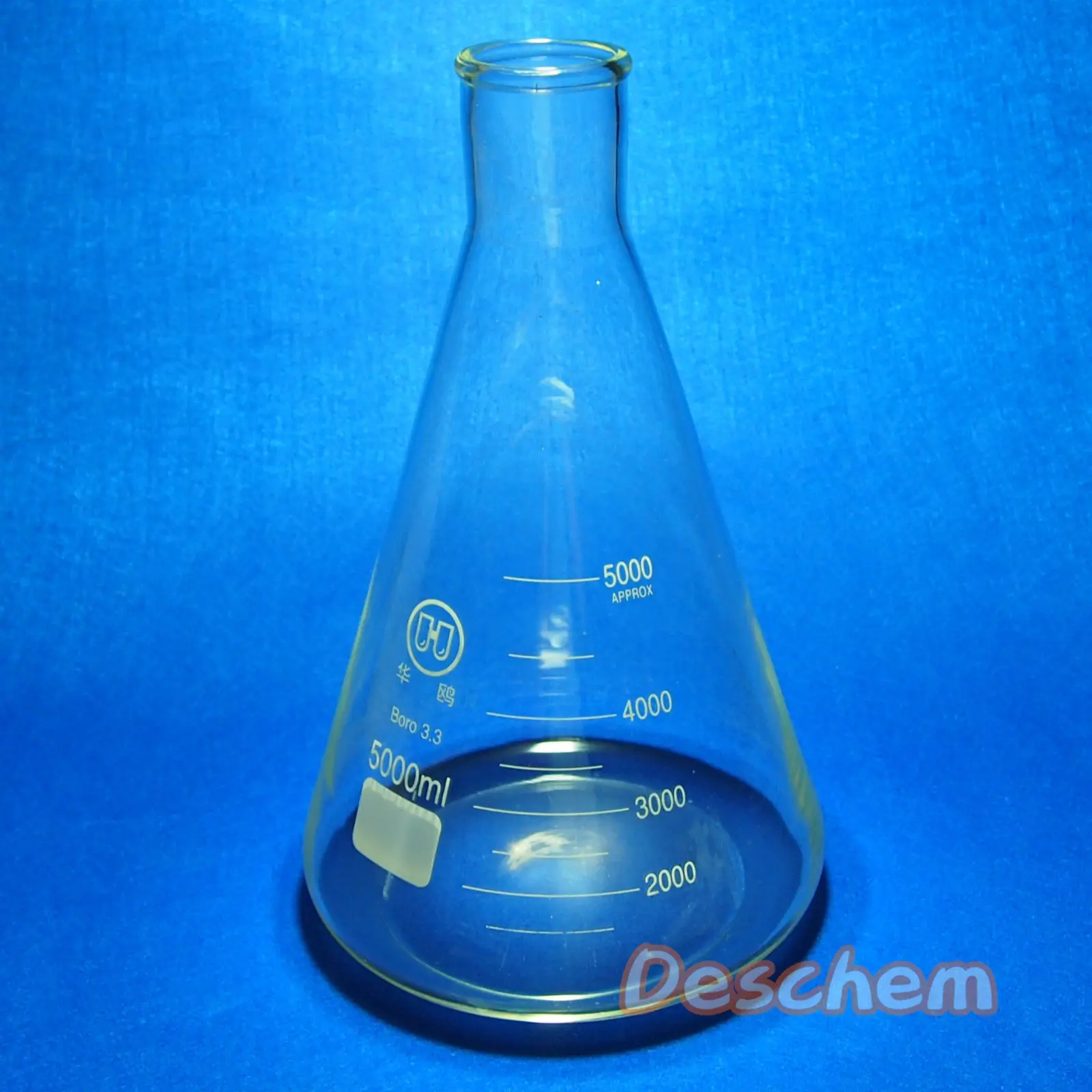 5000 мл стеклянная колба Erlenmeyer 5 л лабораторная коническая бутылка с обычной