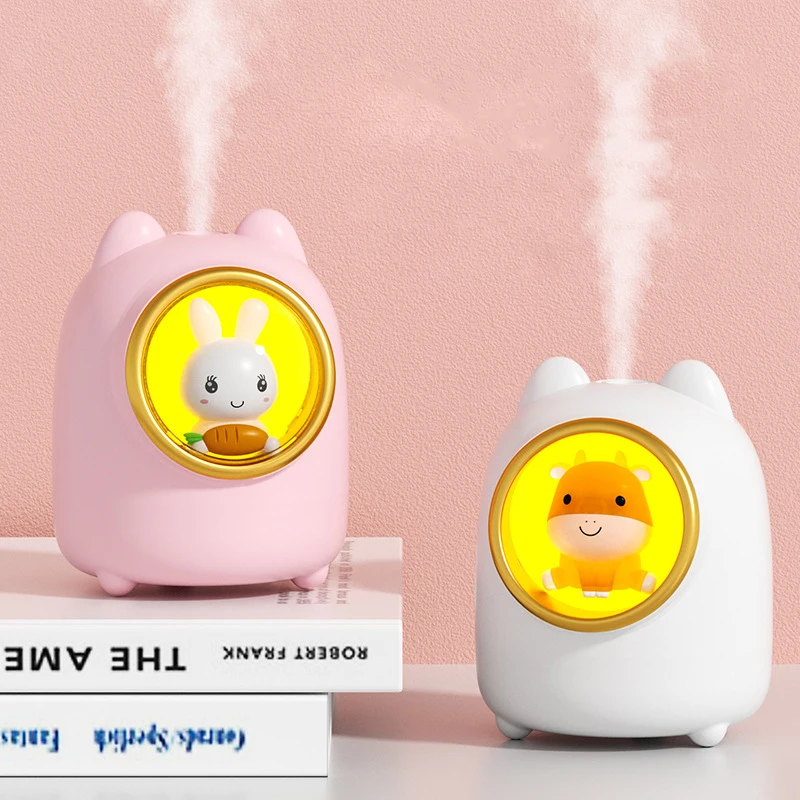 

USB Humidifier Cartoon Design Aroma Diffuser 350ML Air Purifier Cool Mist Maker With Night Light For Home