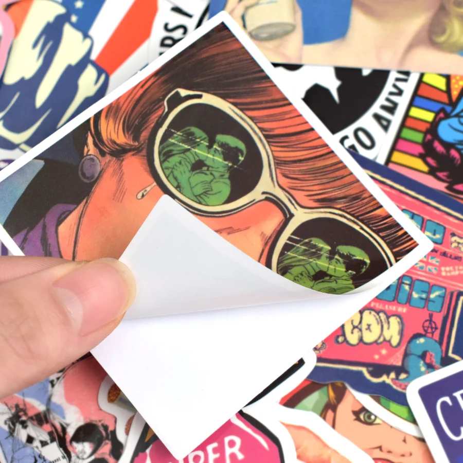 50 шт. классические наклейки в стиле ретро для ноутбука гитары чемодан скейтборда