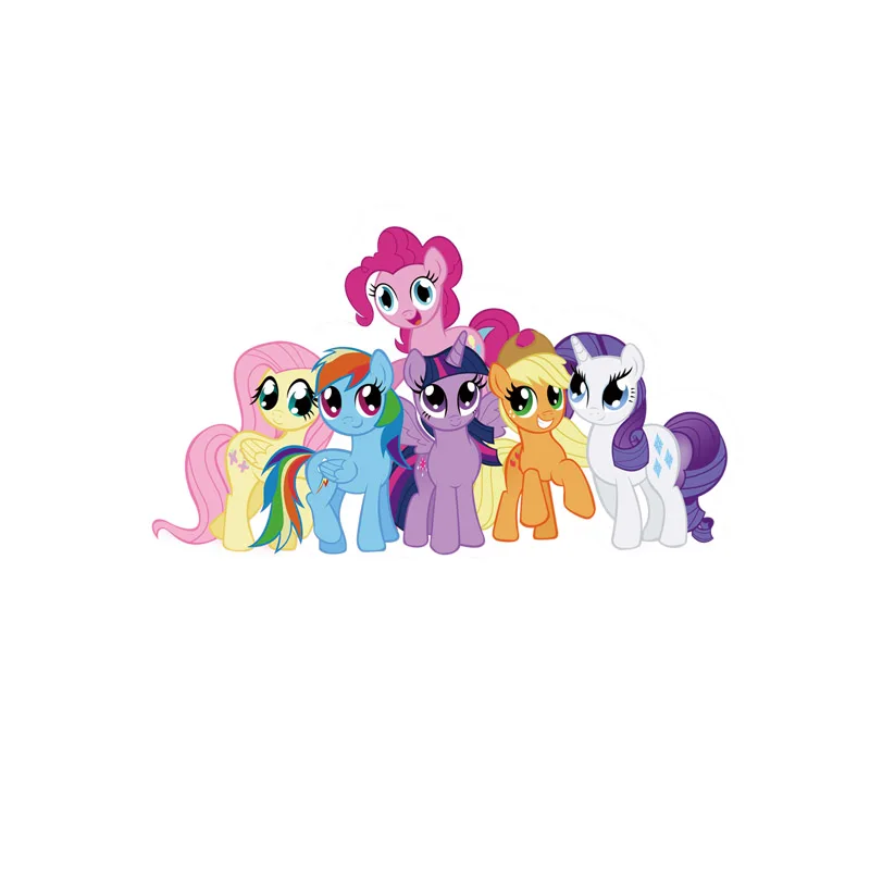 1pcs Cartoon Anime Unicorn Figure My little Horse Baoli Sticker DIY Patch Iron On Apparel T-shirt Thermal Transfer Applique |