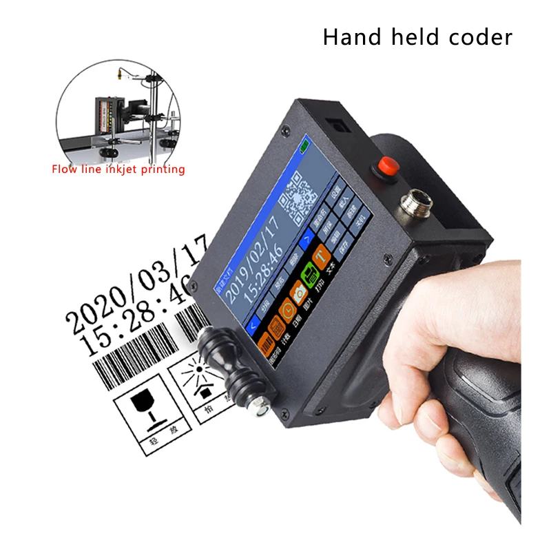 

Hand-held inkjet printer, automatic assembly conveyor, intelligent printer, production date, adjustable speed