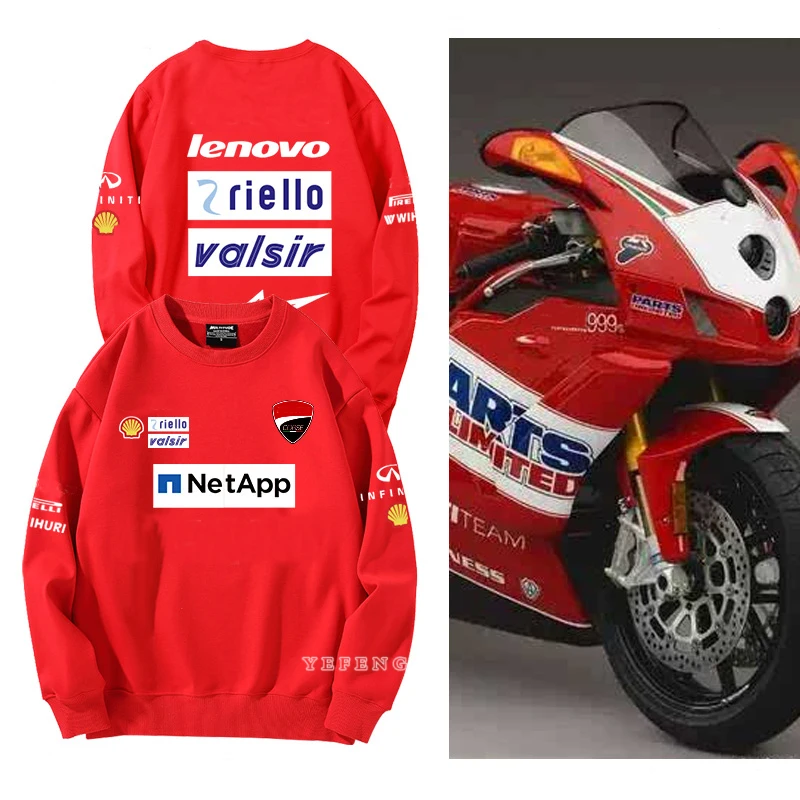 

2021 New For Ducati Motorsport Racing Moto Gp Team Motorcycle Round Neck Men and Women Heavy Riding Casual Long sleeve Sweater