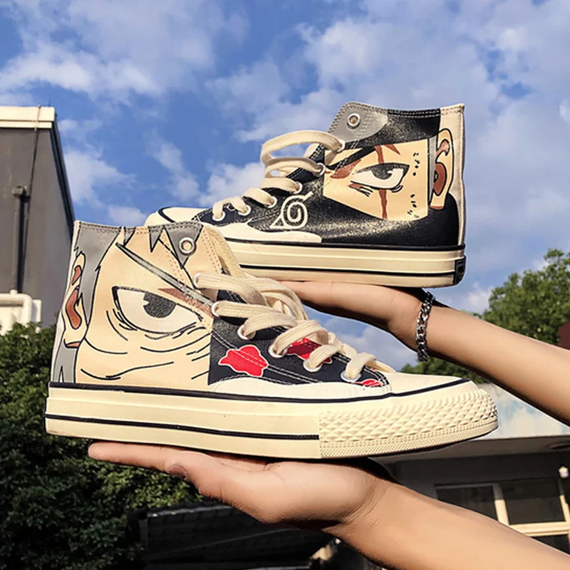 

Fashion High Top Sneakers For Women Lace Up Non Slip Canvas Shoes Women Casual Anime Sneakers Woman Unisex Sneakers