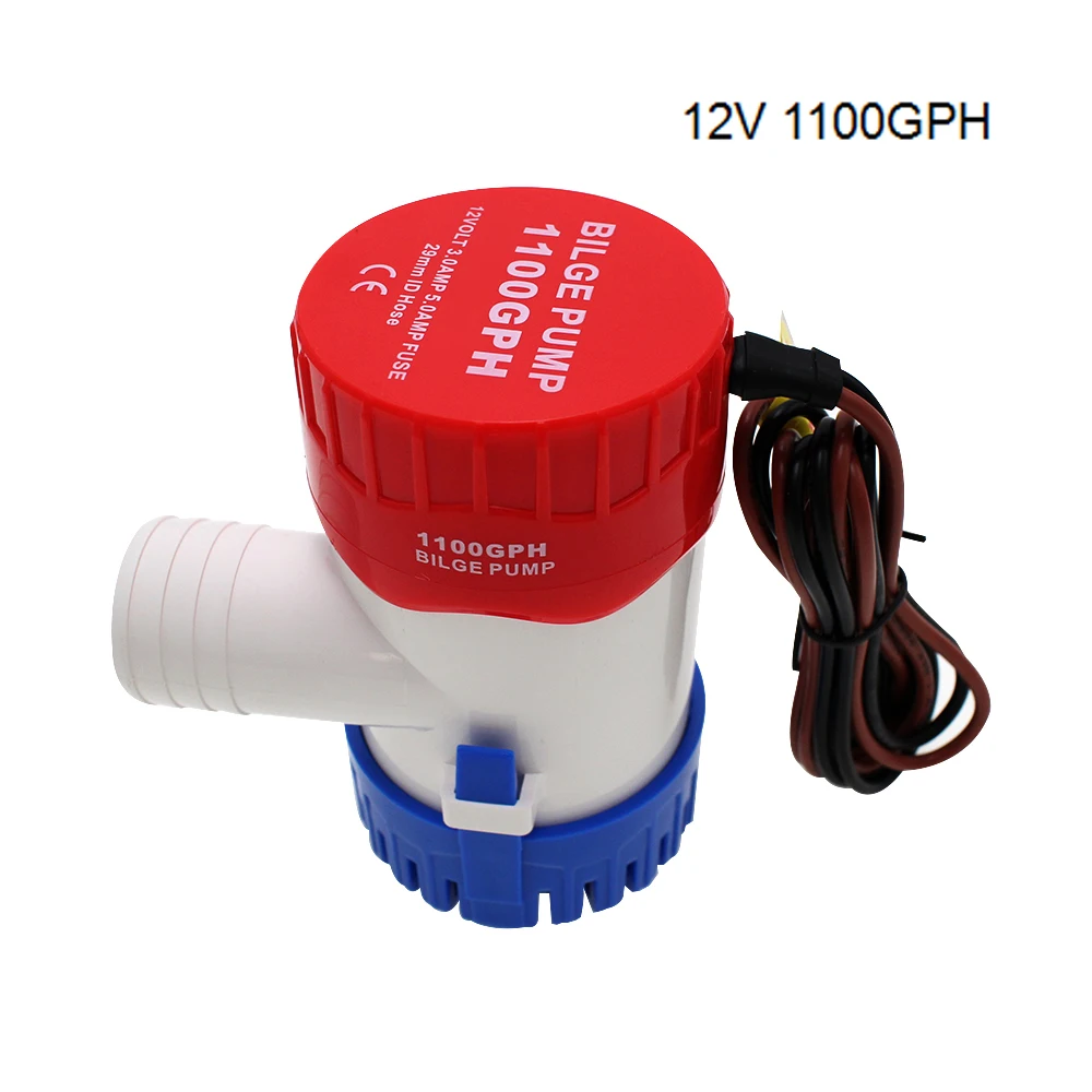 Стиль 1100GPH 750GPH 500GPH 350GPH 12/24VDC Трюмный насос с высоким потоком погружной используется в саду Гидроплан двигатель дома солнечный - Напряжение: 12V 1100GPH