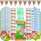 Набор посуды на день рождения с изображением животных