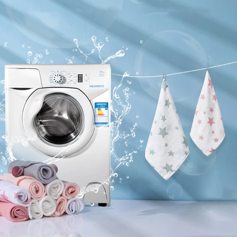 

T5EC Baby Facecloth Towel Handkerchief Burp Cloth Pure Cotton Absorbent Saliva Towel