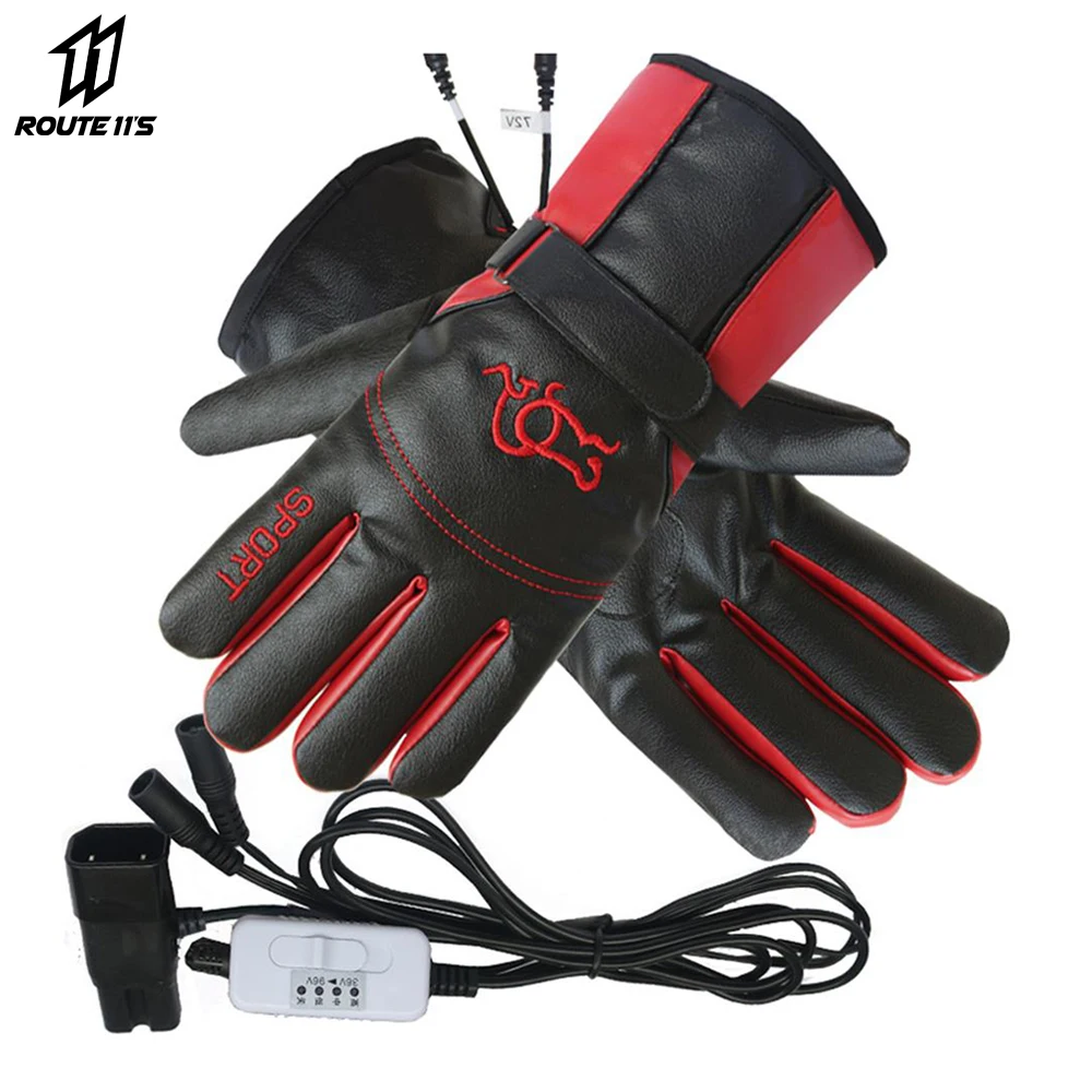 HEROBIKER зимние Мотоциклетные Перчатки Guantes Moto с сенсорным экраном на батарейках, мотоциклетные гоночные водонепроницаемые перчатки с подогревом