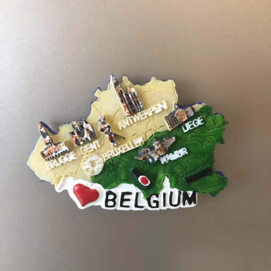 refrigerator decoration irish dwarf cartoon character santorini greek house belgium greece travel resin stickers fridge magnet free global shipping