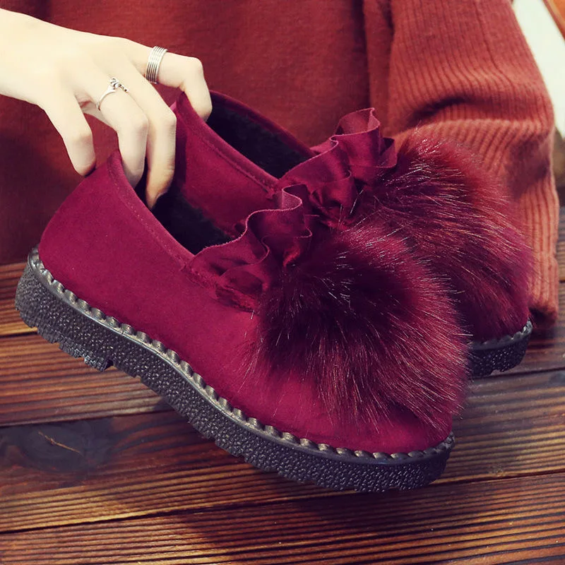 

Cotton shoes women winter outdoor shoes women's shoes plus velvet warm women's boots casual peas shoes student plush shoes