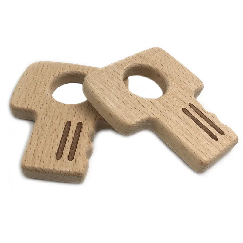 Зубное колье из Букового дерева в форме ключа подвески пищевого для прорезывания