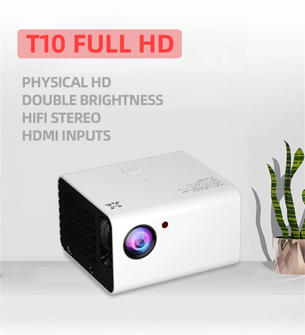Проектор VCHIP T10 4K светодиодный ЖК-дисплей для домашнего кинотеатра поддержка 1080P
