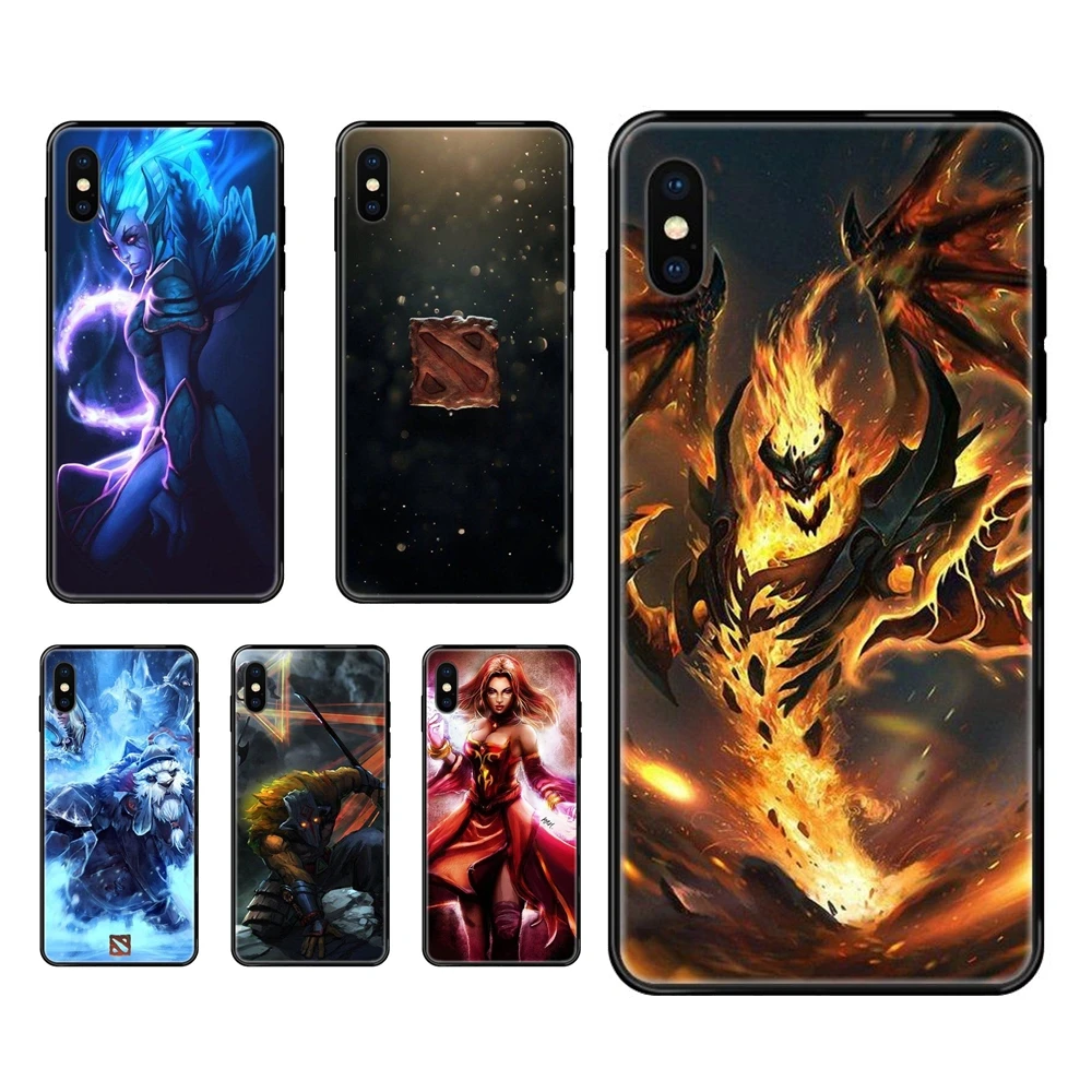 Чёрный мягкий чехол для телефона из ТПУ с пандой Tp Io Cw Gs Doom Dota 2 iPhone 11 12 Pro XS Max X 8 7 6s