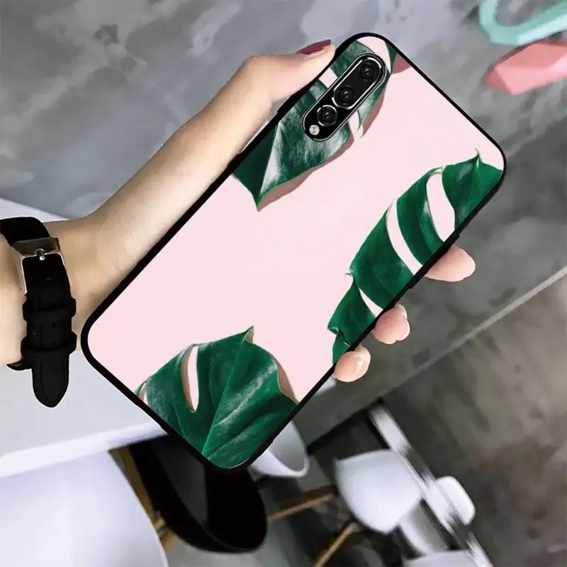 

Monstera Phone Case For Huawei G7 G8 P7 P8 P9 P10 P20 P30 Lite Mini Pro P Smart Plus Black Soft TPU Cove Fundas