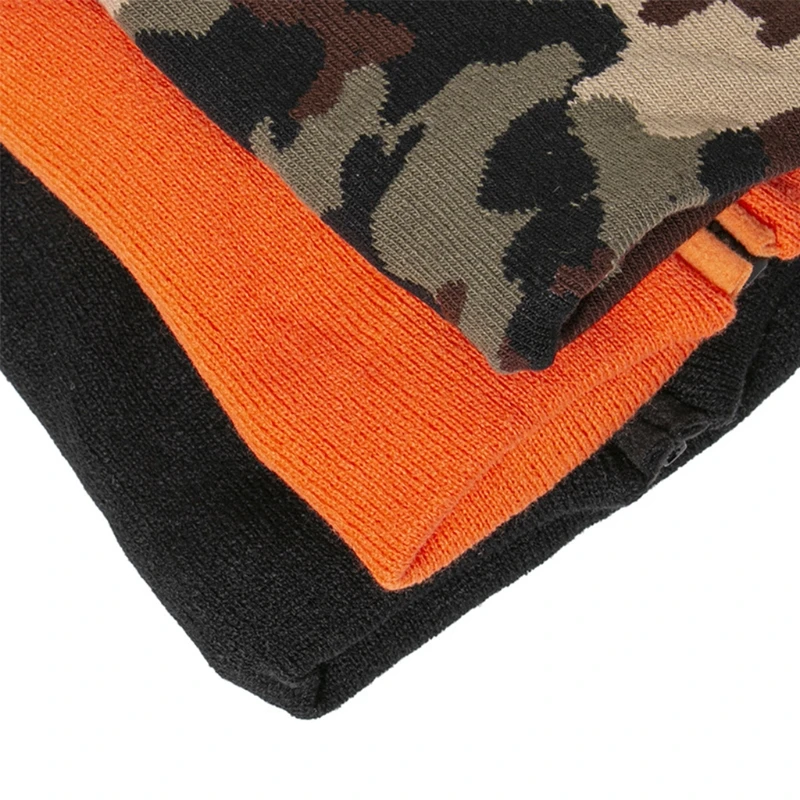 

Unisex Winter Knit Balaclava Beanie Hat Camouflage Zipper Up Ski Face Mask Plush Lining Thermal Earflap Cap Neck Warmer