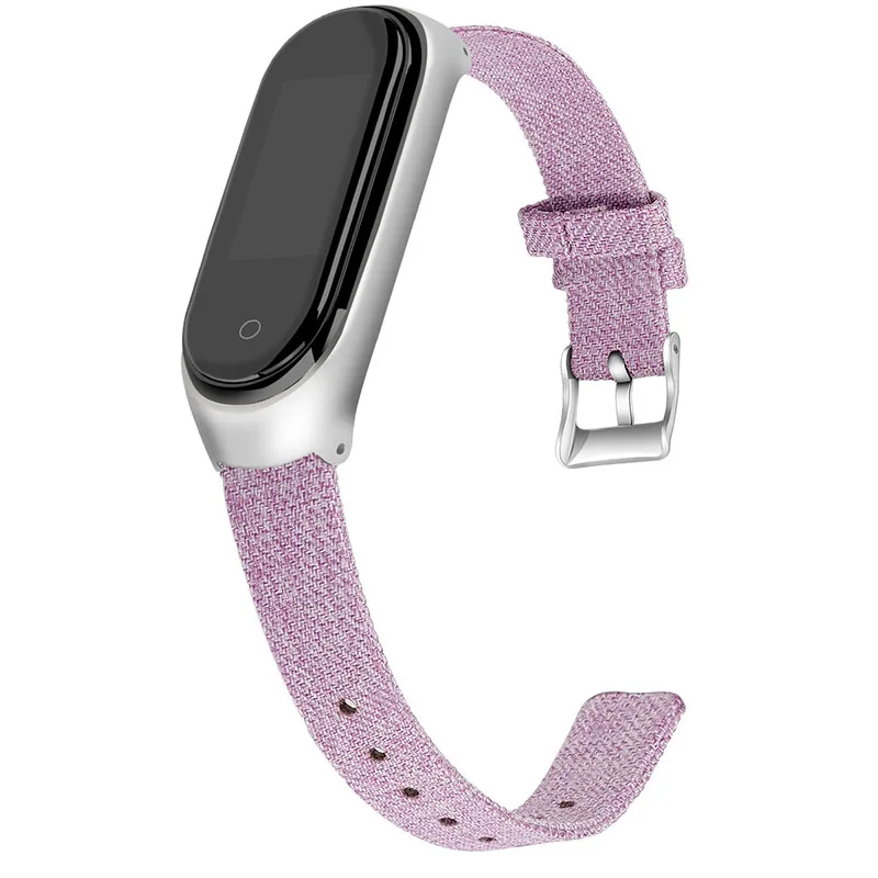 Light purple Аксессуары для mi band 4, браслет pulseira mi band 4, 3, ремешок для смарт-часов, сменный нейлоновый Браслет Для xiaomi band 4, браслет correa, ремешок - Цвет: Light purple