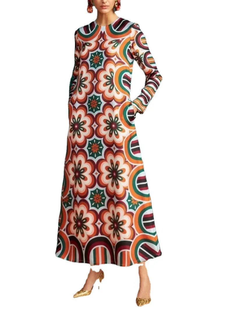 

Spring Autumn Long Sleeve Africa Clothing African Long Dresses For Women Fashion Africaine Robe Maxi Dress Africa Clothes