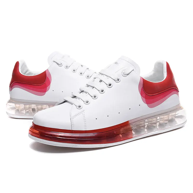 High quality new couple full PU air cushion casual shoes fashion sneakers tide gradient color men's sabots athletes | Обувь