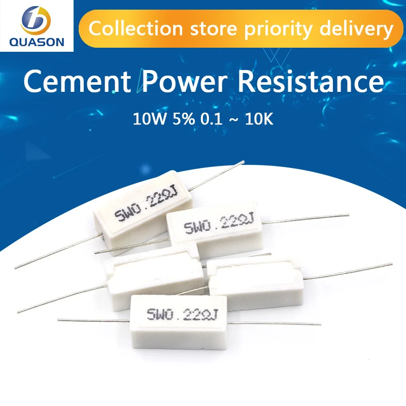 

Цементный резистор 10 Вт 5%, сопротивление мощности 0,1 ~ 10K 0.1R 0.5R 10R 50R 0,22 0,33 0,5 1 2 5 8 10 15 20 25 30 100 1K 2K 3K Ом, 10 шт.