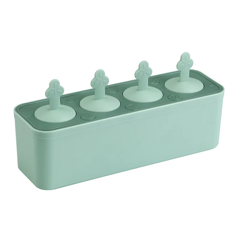 

New 4 Cell Big Size Silicone Ice Cream Mold Popsicle Molds DIY Homemade Dessert Freezer Fruit Juice Home Ice Pop Maker Mould