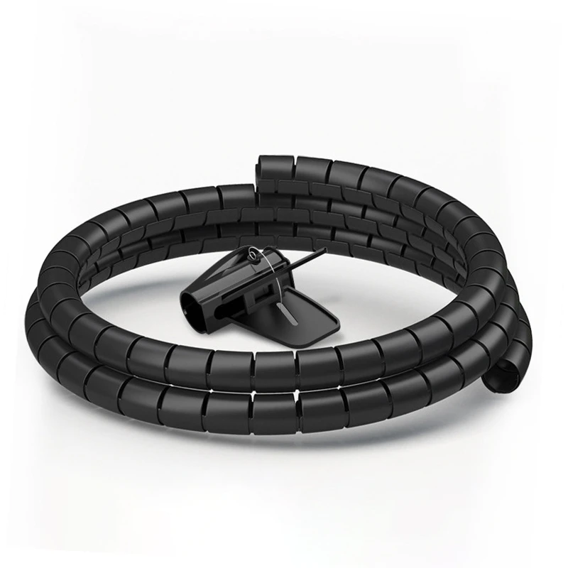 

Защитная трубка для компьютерного шнура 20/25 мм, Гибкая спиральная трубка-органайзер для проводов для ПК, ТВ, линии питания