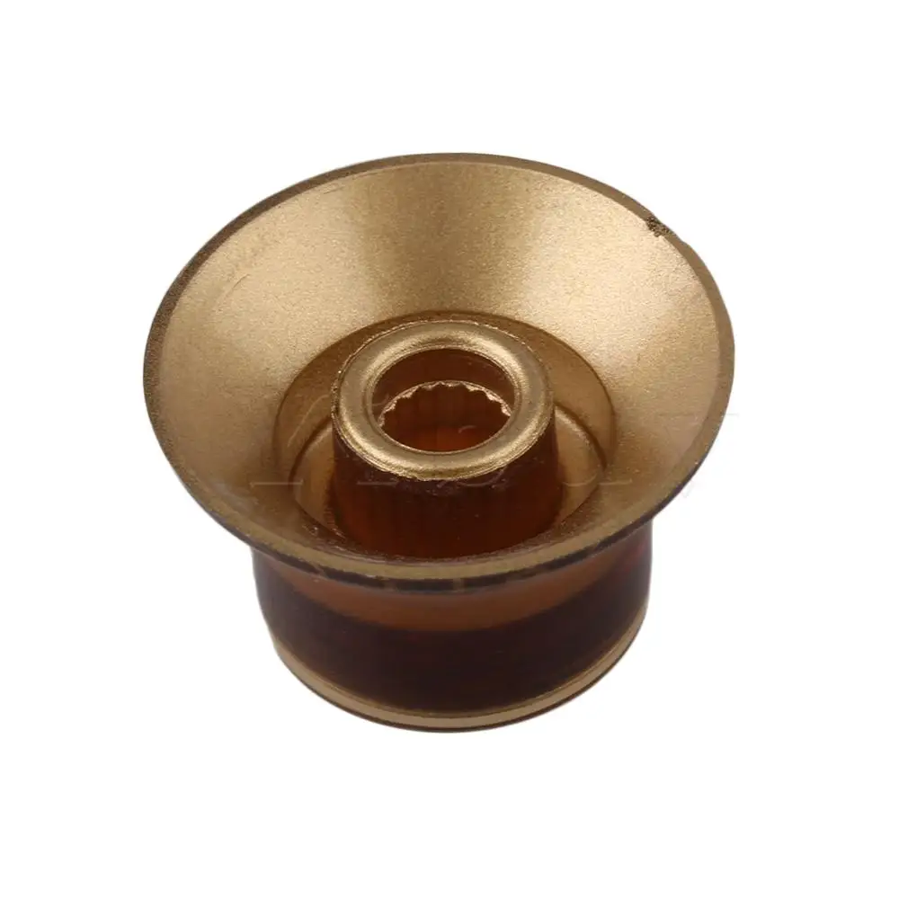 

Yibuy Black Bell Shaped Top Hat4 Speed Knobs/Silver Caps For electric guitar
