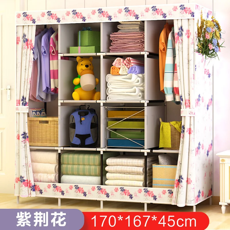 On Sale Moscow Stock Modern Simple Wardrobe Storage Cabinet DIY Assembly Easy Install Reinforcement Closet | Мебель