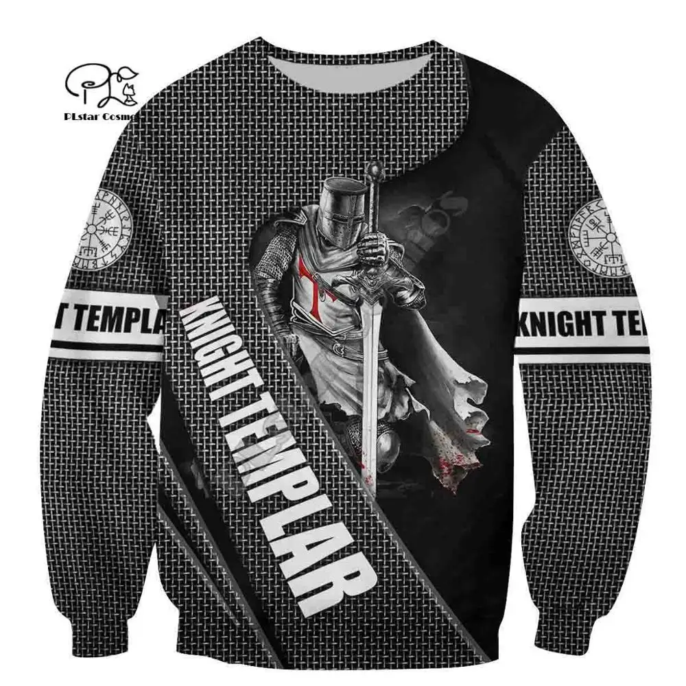 

PLstar Cosmos 3dPrint Cross Knights Templar Armor Unisex Men/Women Harajuku Streetwear Funny Hoodies/Sweatshirt/Jacket-a14