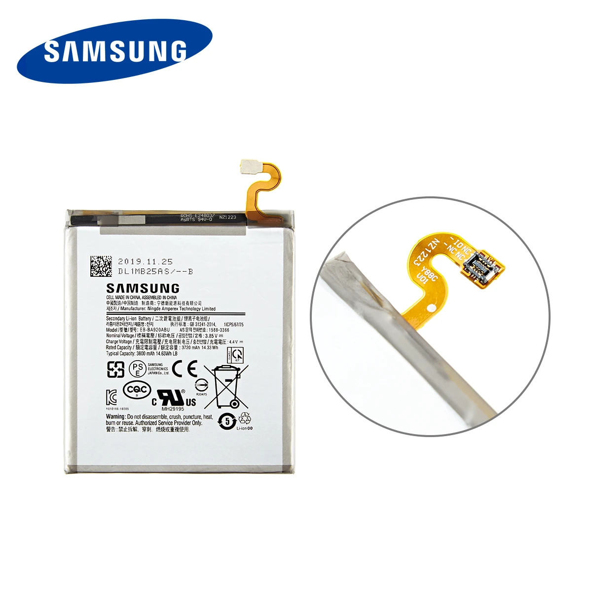 SAMSUNG-bater&iacute;a original para tel&eacute;fono m&oacute;vil, EB-BA920ABU de 3800mAh para Samsung Galaxy A9 2018, A9s, A9, Star Pro, SM-A920F, A9200, herramientas-2