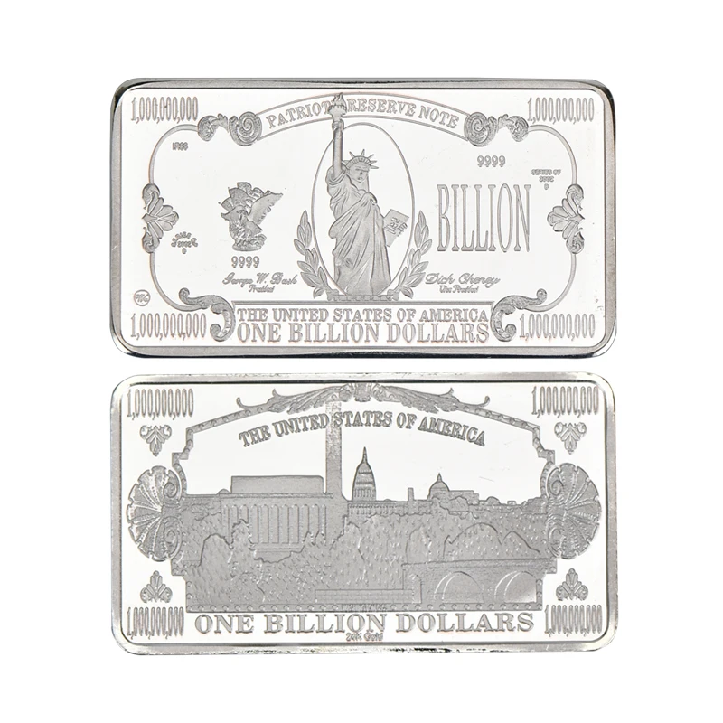 WR 7 шт/лот долларов США Серебряный слиток золота с монетницей оригинальный