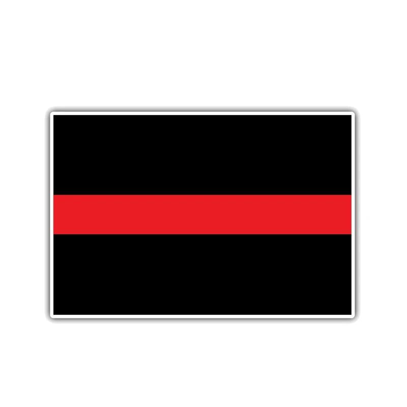 

New Warning Red Line Firefighter Officer High-quality Car-Sticker for Bumper Suv Decal Auto Exterior Decoration KK15*10cm