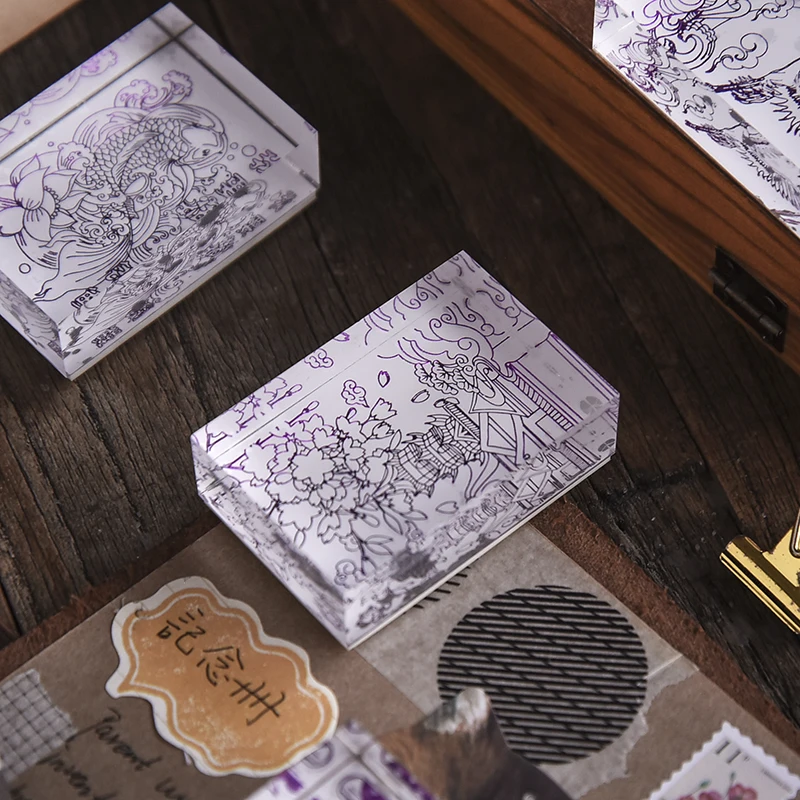 Винтажный кран Сакура принца акриловый штамп для украшения DIY деревянные