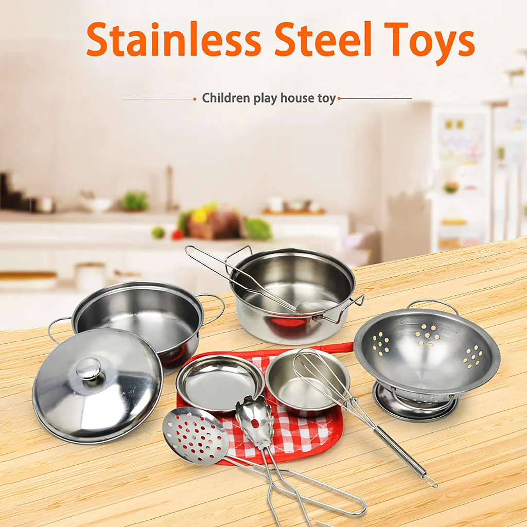 HIINST 10 шт. детская кухонная утварь аксессуары Play Toy Cook Pots сковороды Детские