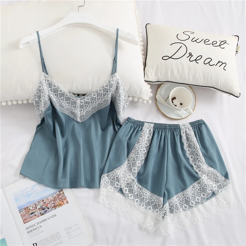 Двухсекционный женский пижамный комплект новый сексуальный одежды для сна без