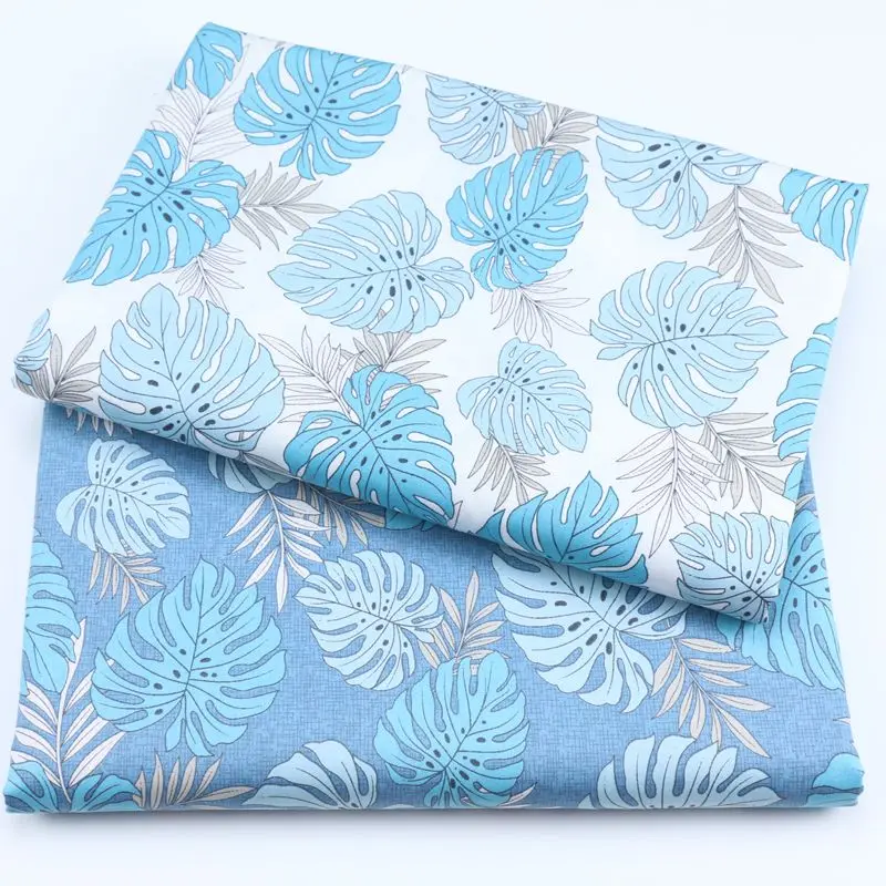 Лоскутная Ткань из 100% хлопка с большими листьями для шитья сделай сам стеганая