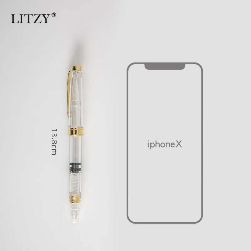 Перьевая ручка LITZY металлическая с золотым наконечником| |