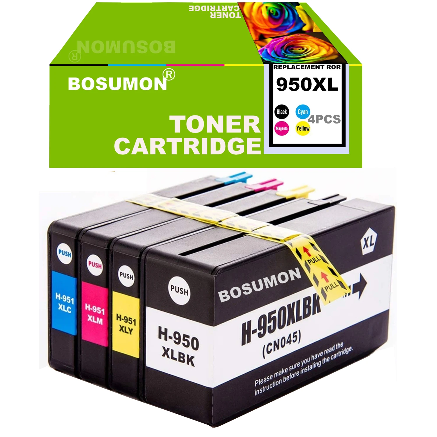 

Bosumon совместимый для HP 950XL 951XL 950 951 чернильные картриджи Officejet Pro 8100 8600 8610 8615 8620 8625 251dw 276dw для HP950