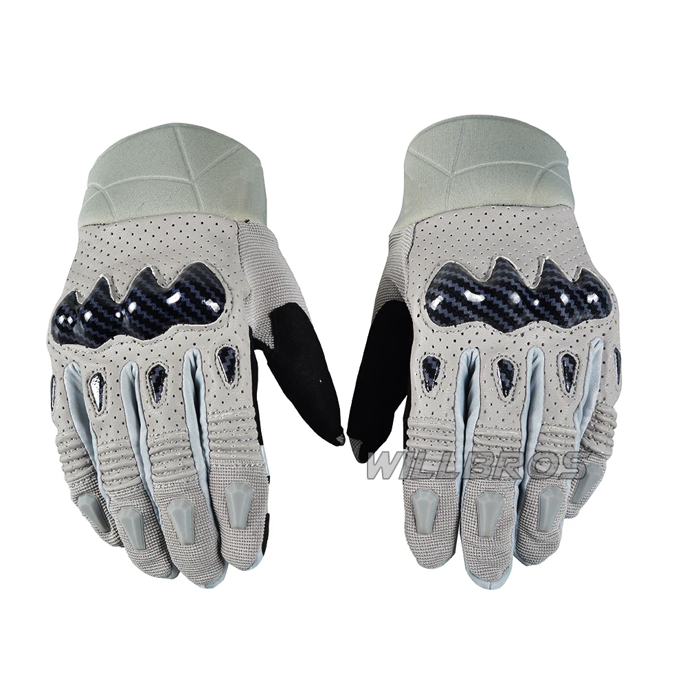 

Delicate Fox bomber Gloves Motocross Mountain Bicycle Skiing/Climbing/Cycling/Riding full finger grey gloves