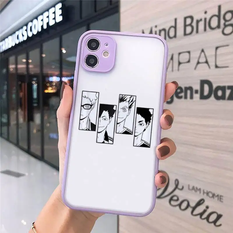 

Haikyuu volleyball boy Hinata attacks Anime Phone Cases Matte For iPhone 12 Mini 11 Pro XR XS Max 7 8 Plus X Hard PC Back Cover
