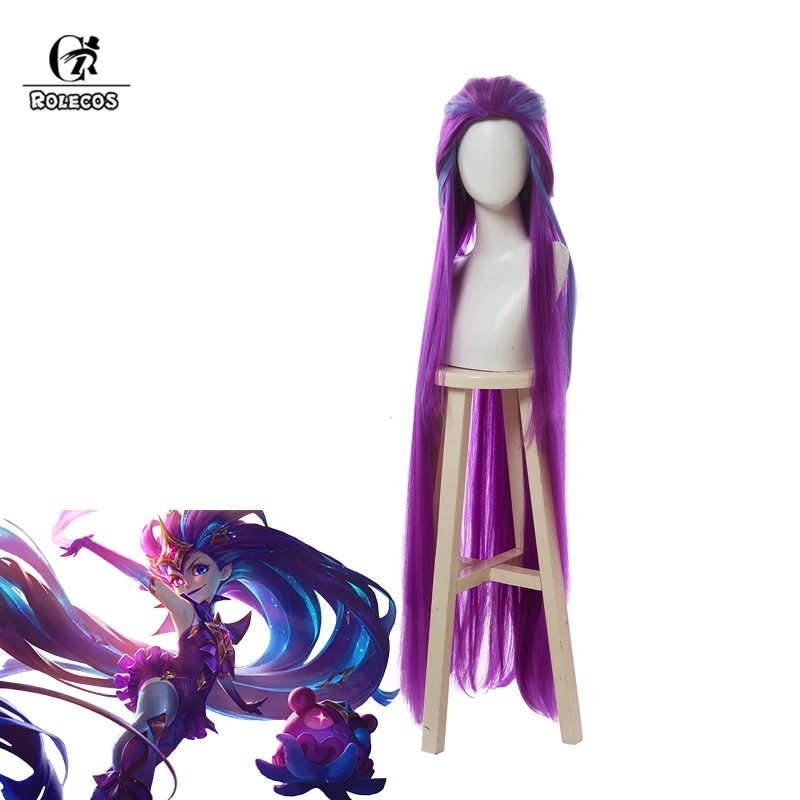 Женские головные уборы ROLECOS Star Guardian Zoe для косплея длинные прямые волосы