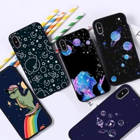 yndfcnb outer space planet moon spaceship phone case for iphone 11 12 pro xs max 8 7 6 6s plus x 5s se 2020 xr cover