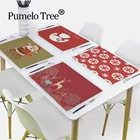 Рождественские столовые салфетки, свадебное украшение блюда 42X32cm ткань коврик чайные полотенца ткань для кухни сервировочные салфетки столовые приборы