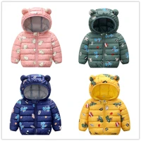 cute baby girls jacket kids boys light down coats with ear hoodie winter girl clothes infant childrens clothing for boys coat