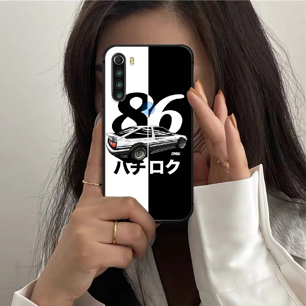 

Hot Japan Initial D Phone Case For XIAOMI Redmi Note 6 7 8 9 10 T Pro K40 black Coque Fashion Funda 3D Shell Luxury Bumper