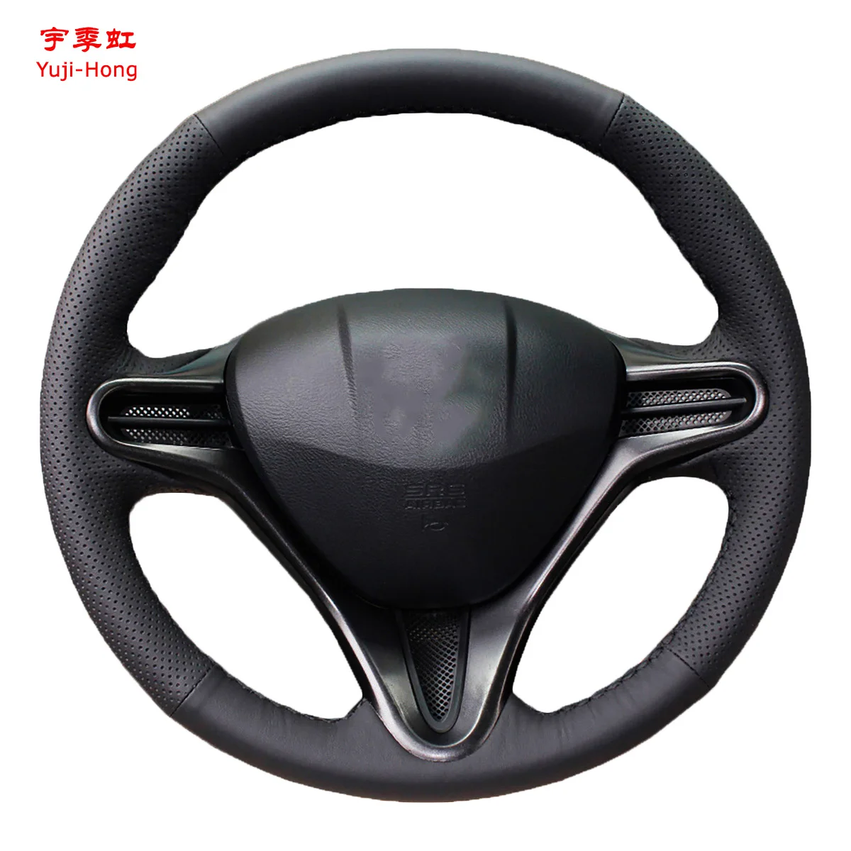 Черный чехол Yuji-Hong из натуральной кожи для HONDA Civic Ⅷ 2007-2011 руля автомобиля сделай