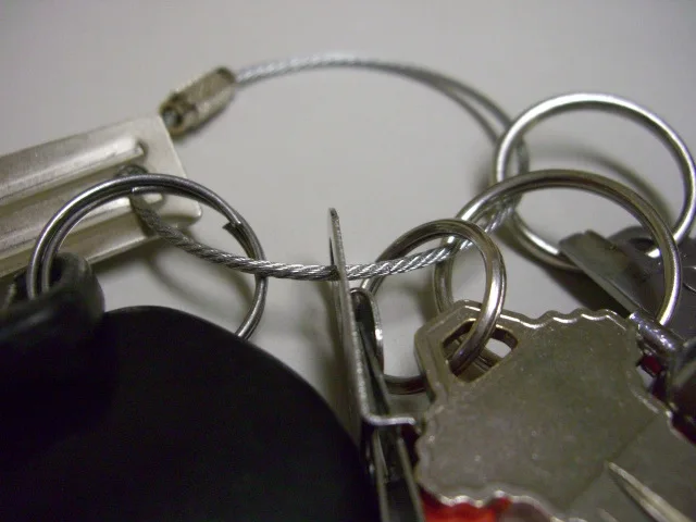 50 шт EDC брелок тег веревка из нержавеющей стали провод кабель петля винт