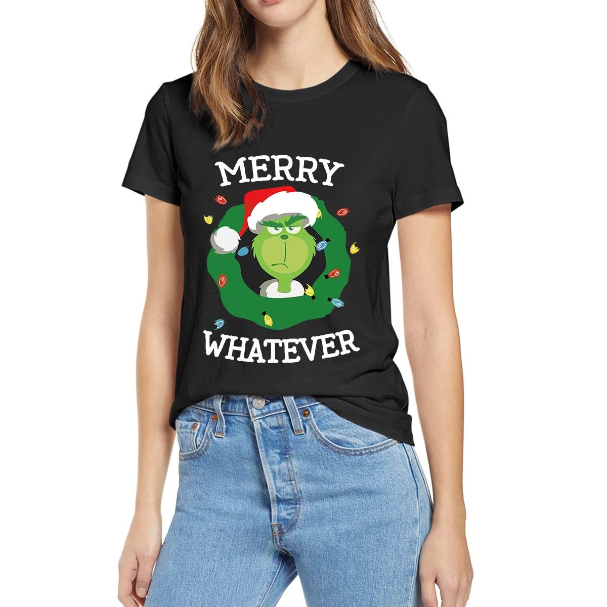 

100% Cottonhe A Merry Whatever Merry Christmas Gift Summer Women 100% Novelty-Shirt EU Size Casual Harajukuopsee Streetwear