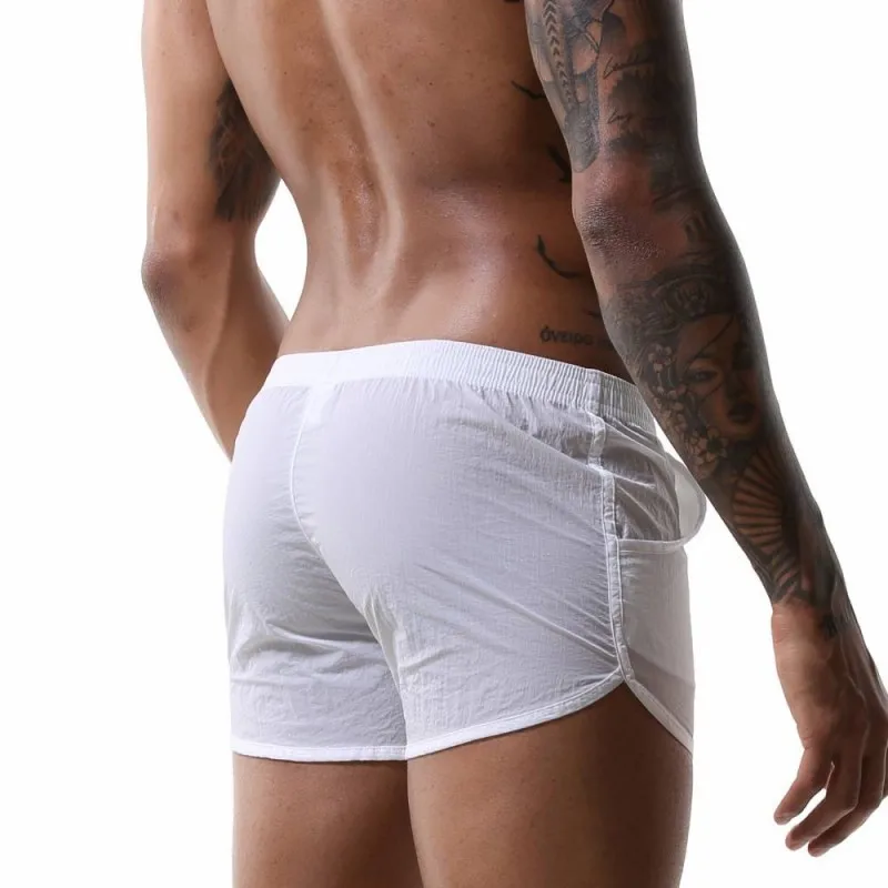 

Loose Men's Boxer Shorts Pajamas Underwear Nightwear Panties Sexy Underpants Trunks Sleep Bottoms Cueca Homme Pocket Sleepwear